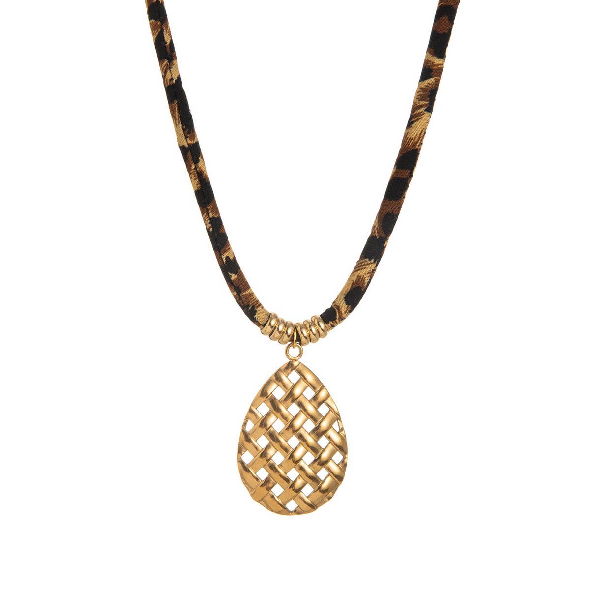 Leopard Velvet Cord Necklace – Bold Fall Statement_CWMM6954: TYPE6 / (OS) 1