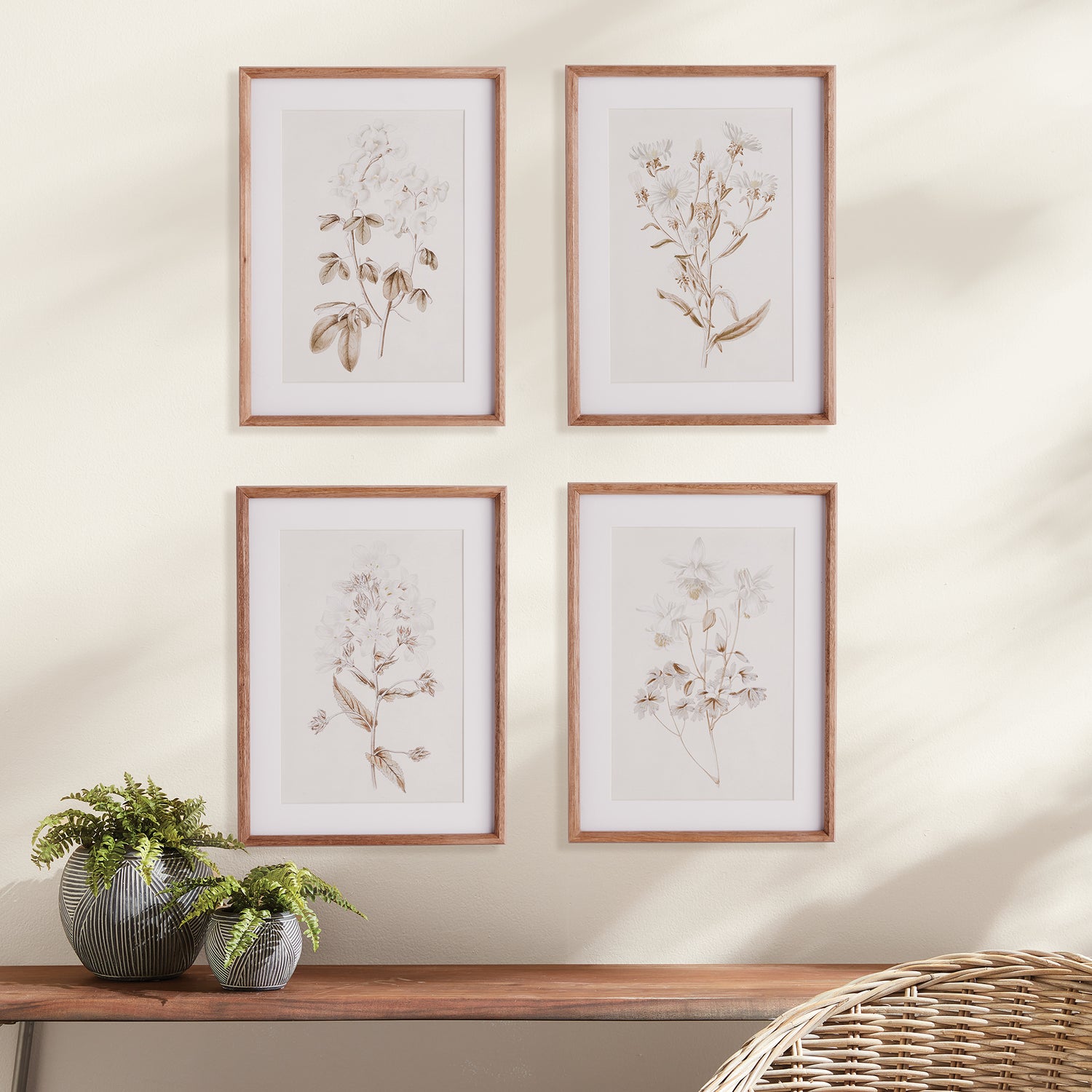 Fleur De Blanc Prints, Set Of 4