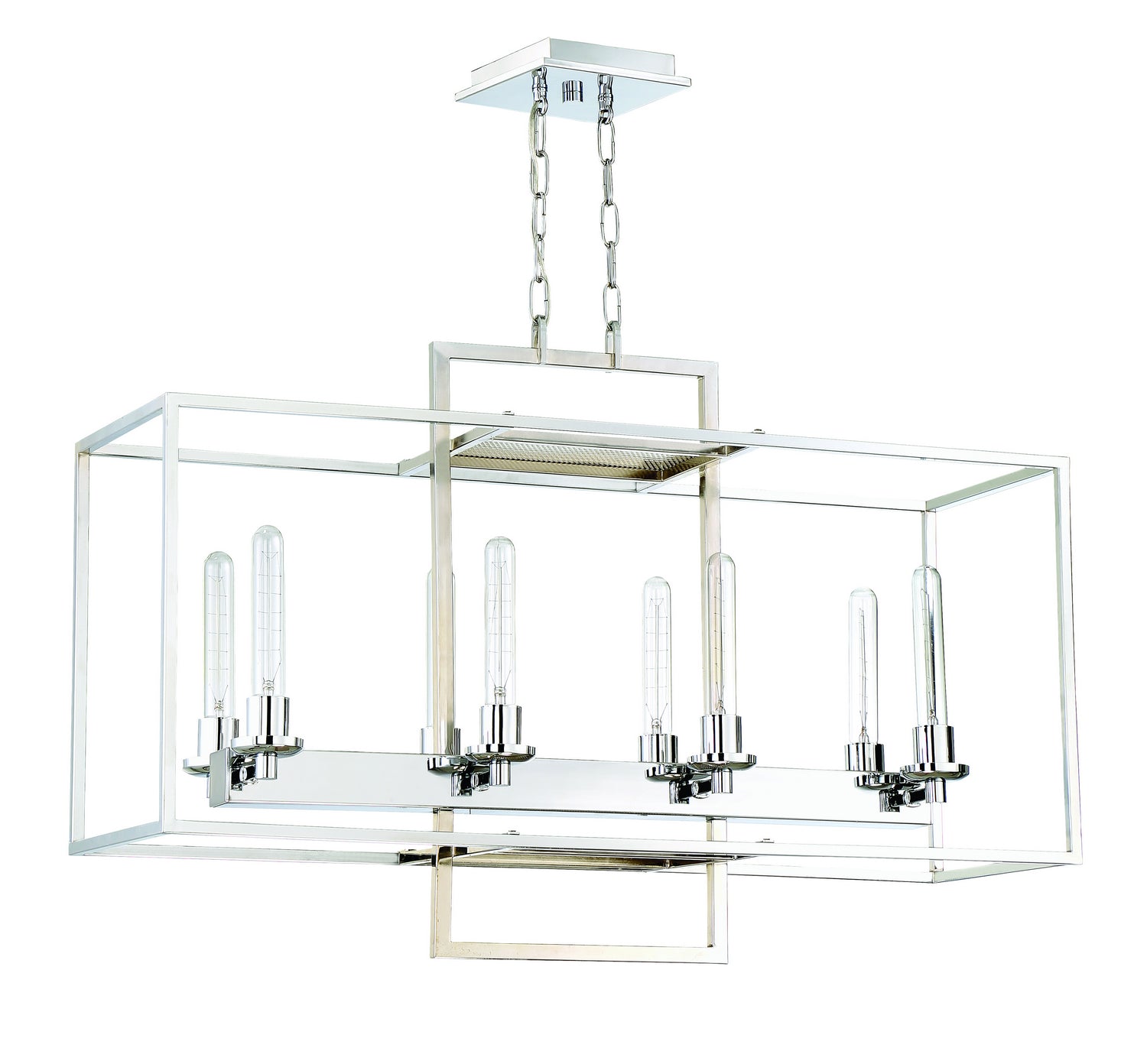 Craftmade - 41528-CH - Eight Light Linear Chandelier - Cubic - Chrome