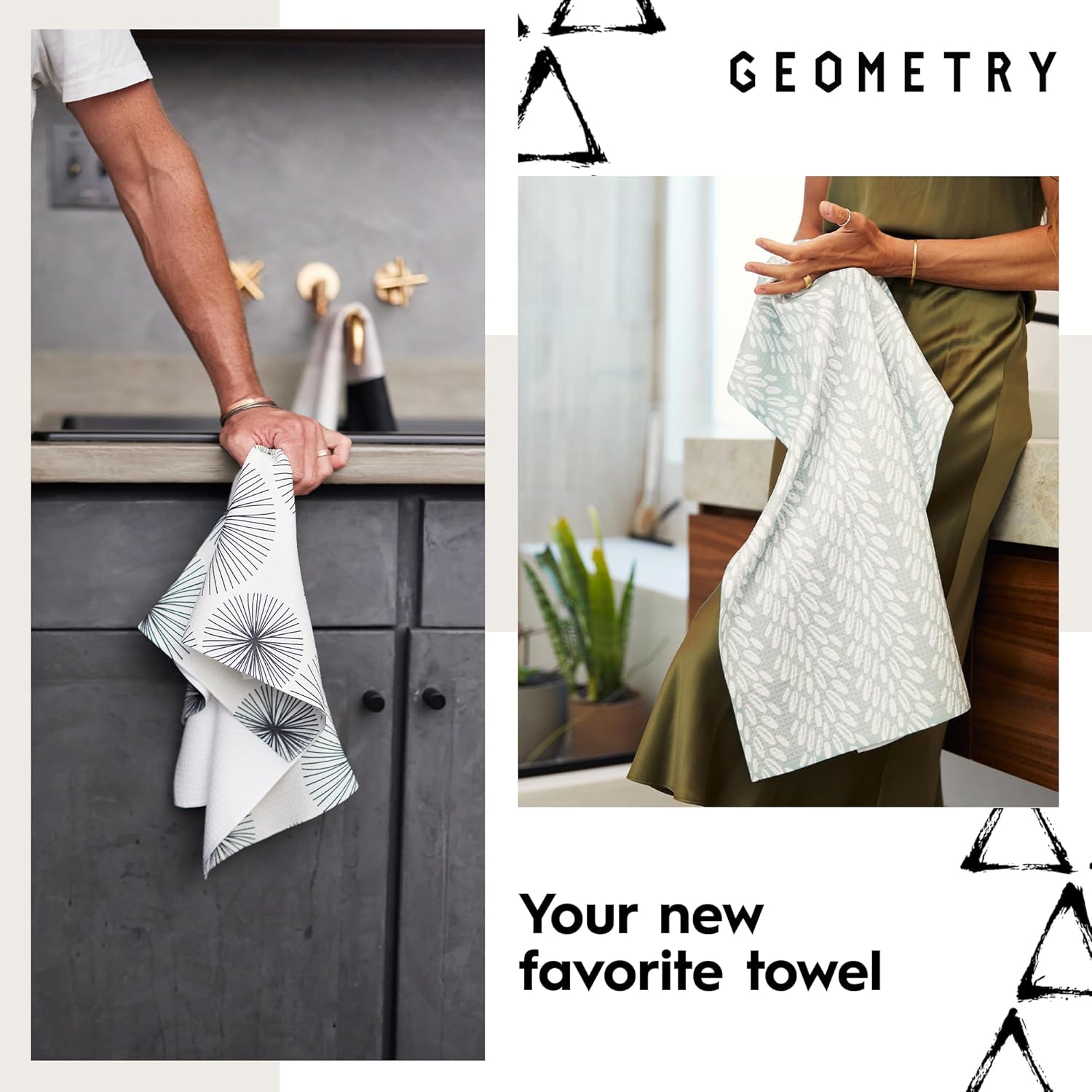 Moths, Bats, Oh My! Geometry Tea Towel