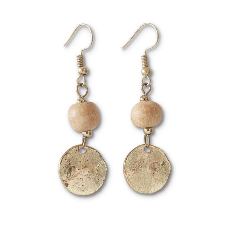 Wood Bead Earrings (3 Colors)