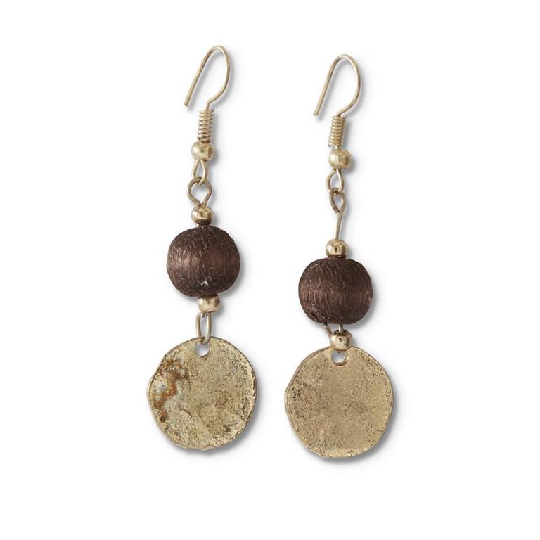 Wood Bead Earrings (3 Colors)