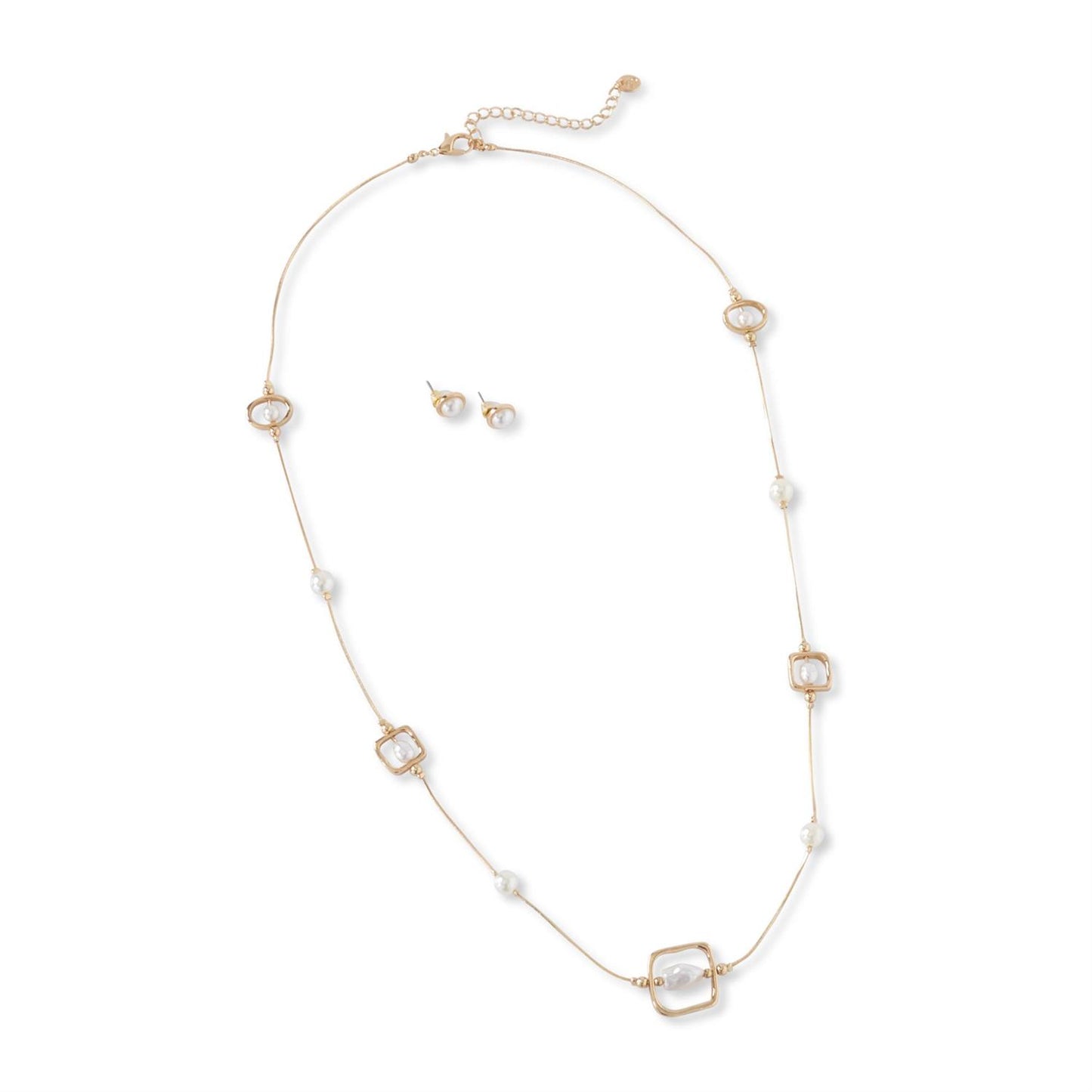 Snake Chain Pearl Necklace Sets (2 Colors)