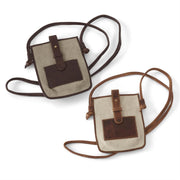 Canvas Leather Cell Phone Bags (2 Colors)