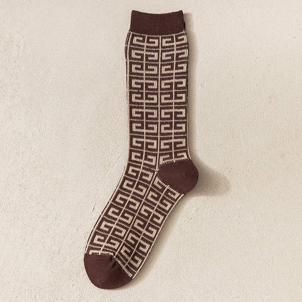 NEW AUTUMN COTTON WOMEN'S MID-CALF SOCKS_CWMS1110: TYPE1 / (OS) 1