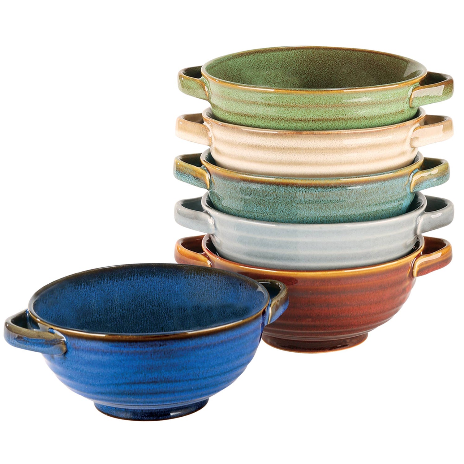 Reactive Glaze Soup Crocks - 6 Colors