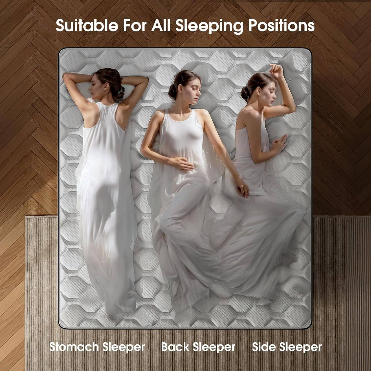 King Size Hybrid Mattress Gel Memory Foam Pocket Springs: King / 12 Inch Firm