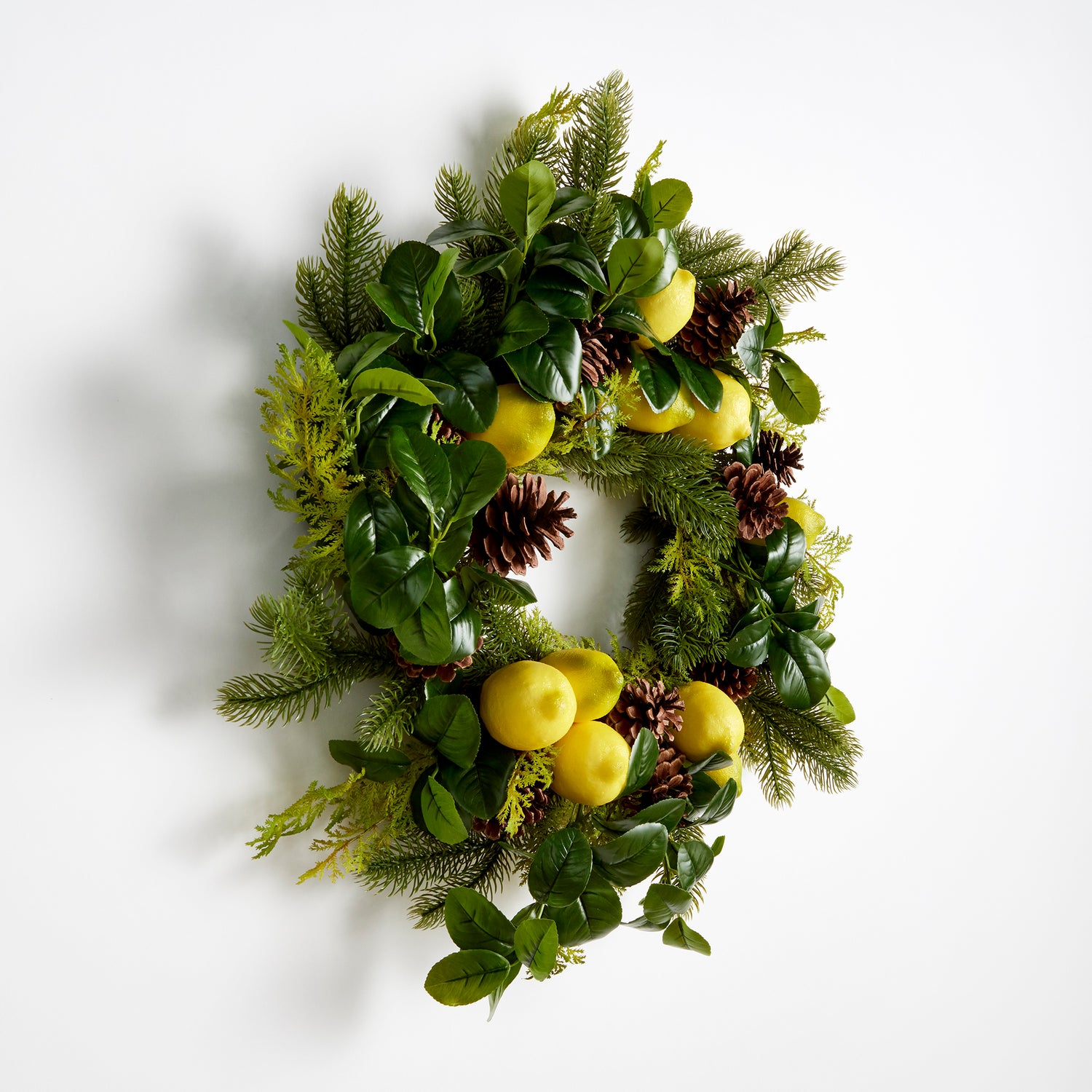 DISCONTINUED Lemon & Mixed Botanicals Wreath 26"