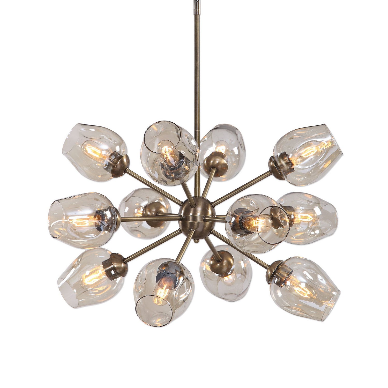 Uttermost - 21325 - 12 Light Chandelier - Chet - Antique Brass