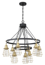 Craftmade - 50629-FBSB - Nine Light Chandelier - Thatcher - Flat Black/Satin Brass