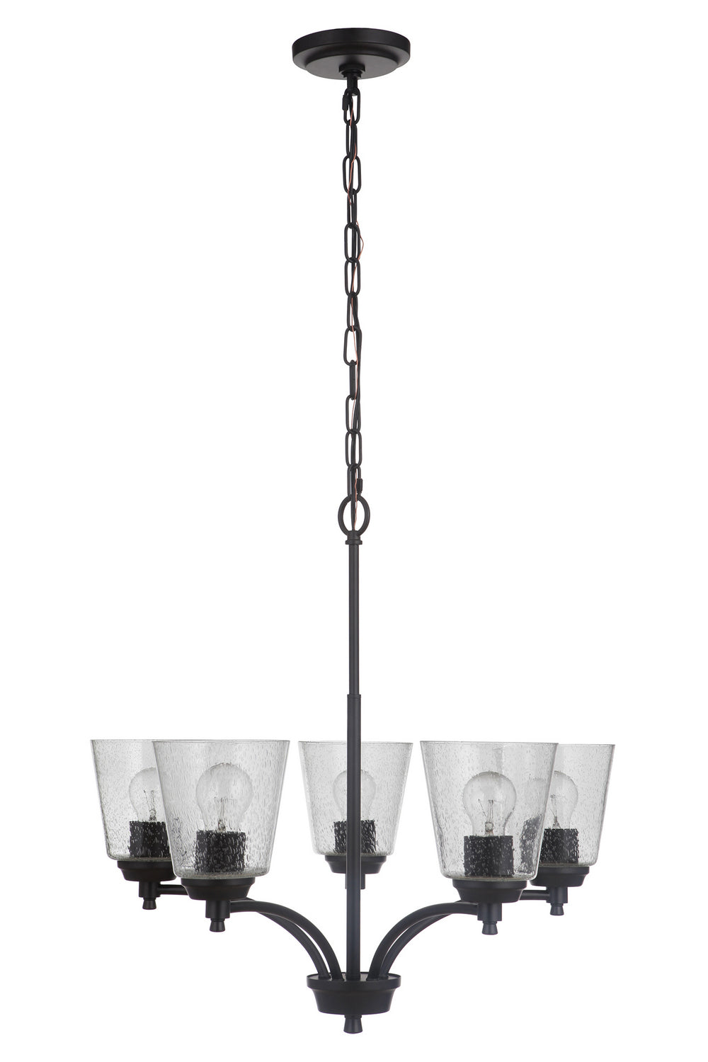 Craftmade - 50225-FB - Five Light Chandelier - Tyler - Flat Black