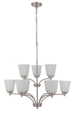 Craftmade - 50229-BNK-WG - Nine Light Chandelier - Tyler - Brushed Polished Nickel