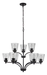 Craftmade - 50229-FB - Nine Light Chandelier - Tyler - Flat Black