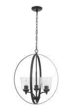 Craftmade - 50233-FB - Three Light Foyer Pendant - Tyler - Flat Black