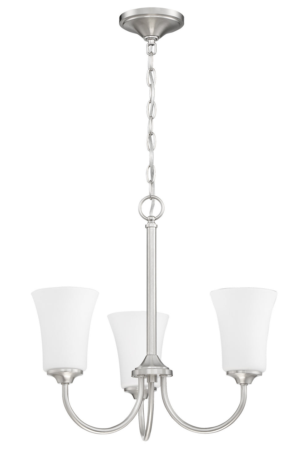 Craftmade - 50423-BNK-WG - Three Light Chandelier - Gwyneth - Brushed Polished Nickel