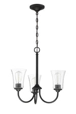 Craftmade - 50423-FB - Three Light Chandelier - Gwyneth - Flat Black