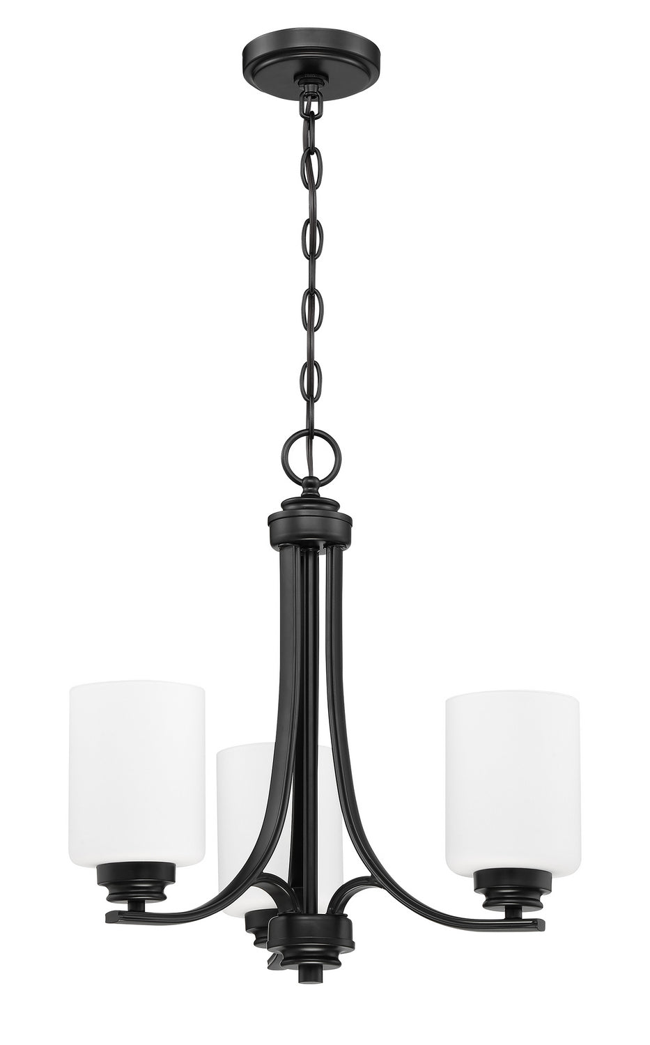 Craftmade - 50523-FB-WG - Three Light Chandelier - Bolden - Flat Black