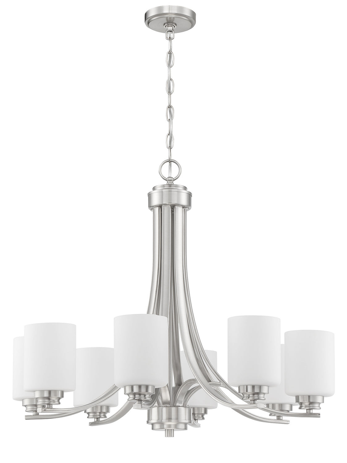 Craftmade - 50528-BNK-WG - Eight Light Chandelier - Bolden - Brushed Polished Nickel