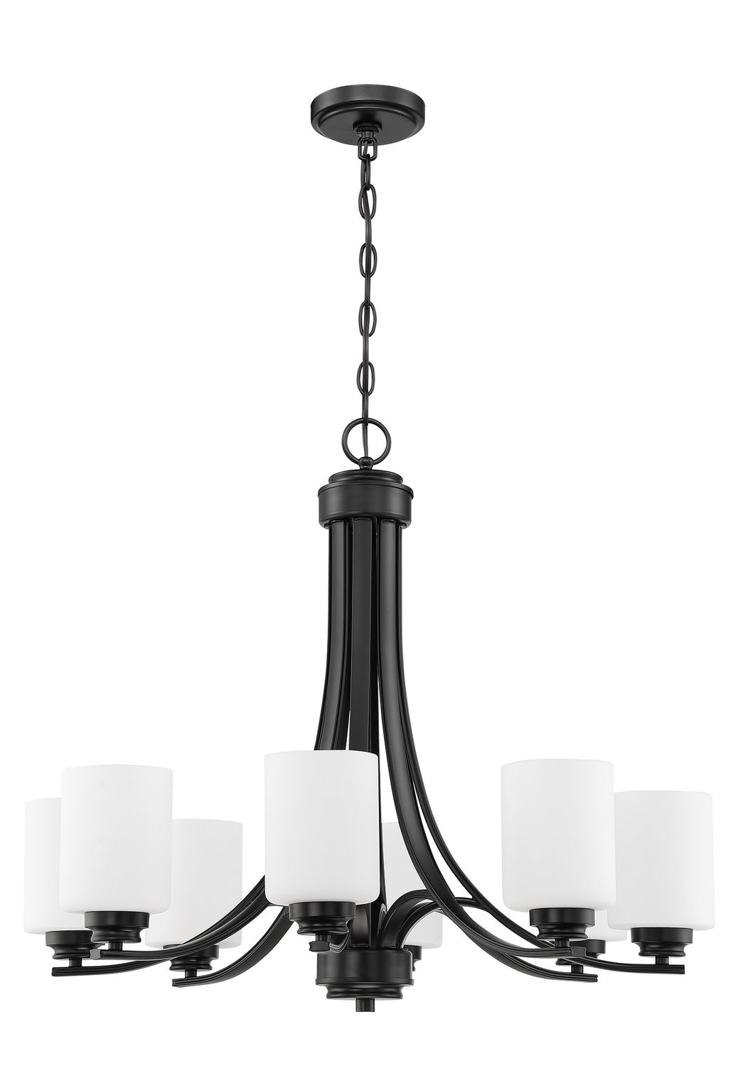 Craftmade - 50528-FB-WG - Eight Light Chandelier - Bolden - Flat Black