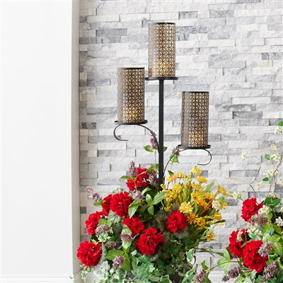 Triple Tree Topper 36”H Iron Black