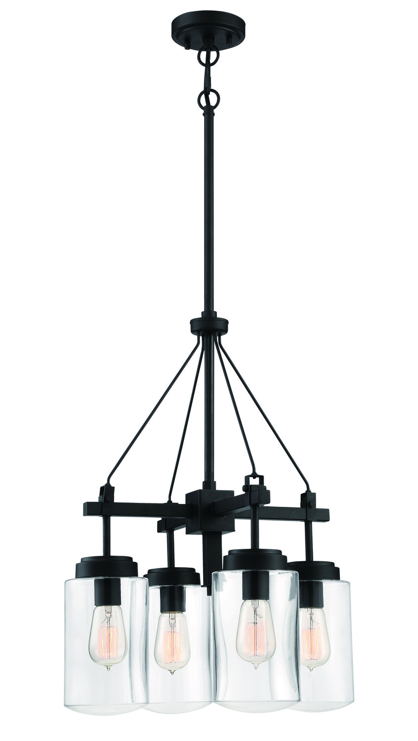 Craftmade - 52124-ESP - Four Light Outdoor Chandelier - Crosspoint - Espresso