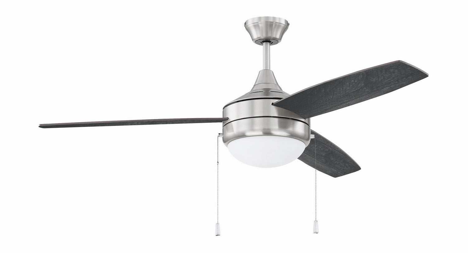 Craftmade - PHA52BNK3-BNGW - 52"Ceiling Fan - Phaze 3 Blade - Brushed Polished Nickel