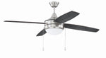 Craftmade - PHA52BNK4-BNGW - 52"Ceiling Fan - Phaze 4 Blade - Brushed Polished Nickel