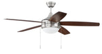 Craftmade - PHA52BNK5 - 52"Ceiling Fan - Phaze 5 Blade - Brushed Polished Nickel