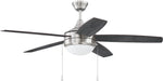 Craftmade - PHA52BNK5-BNGW - 52"Ceiling Fan - Phaze 5 Blade - Brushed Polished Nickel