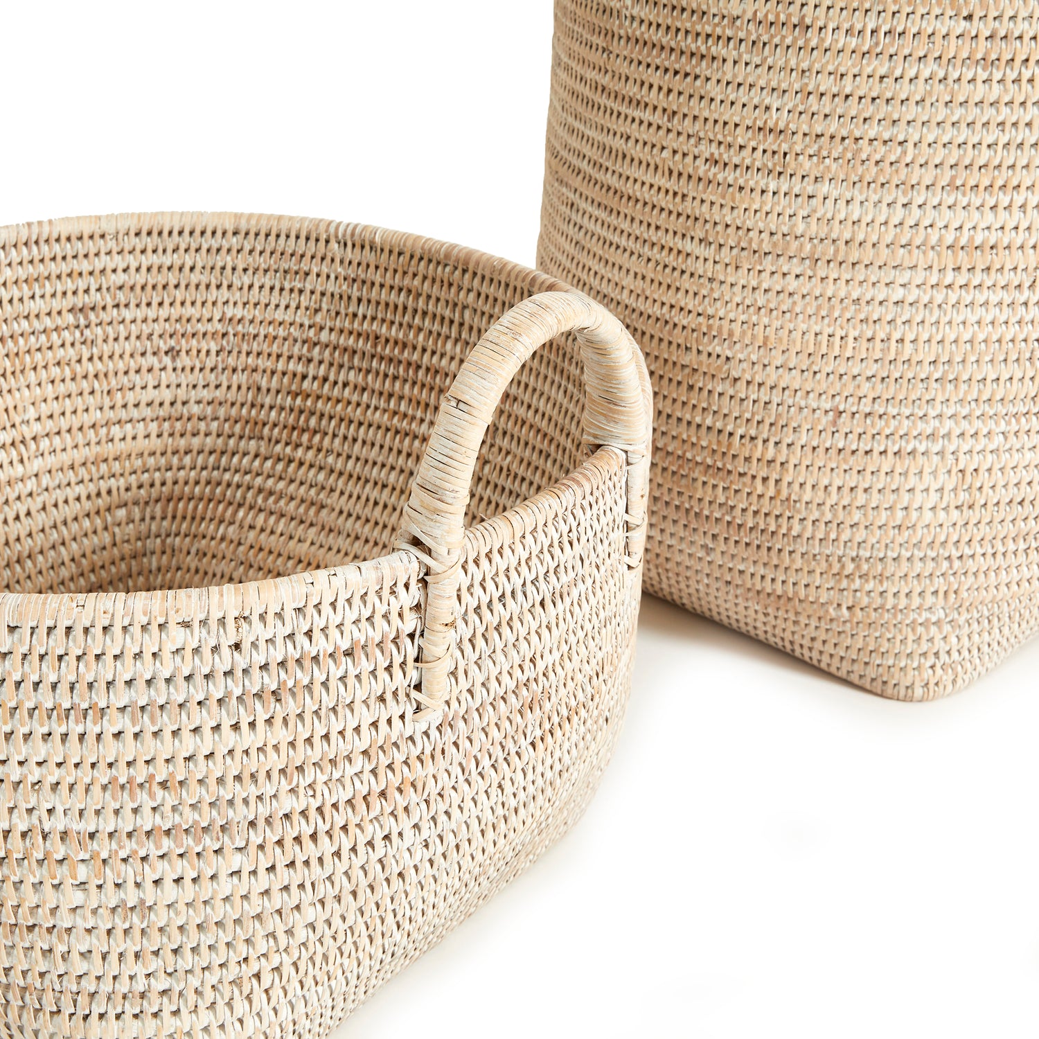 Burma Rattan Orchard Baskets, Set Of 2