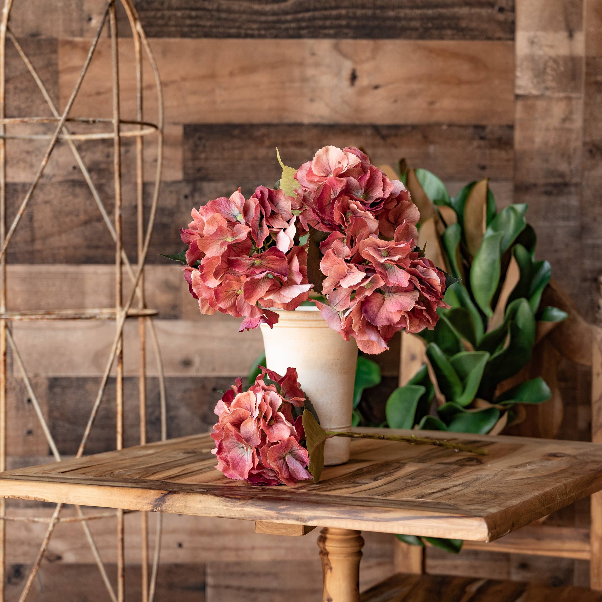 Real Touch Hydrangea - 14 Inch - Terra Cotta