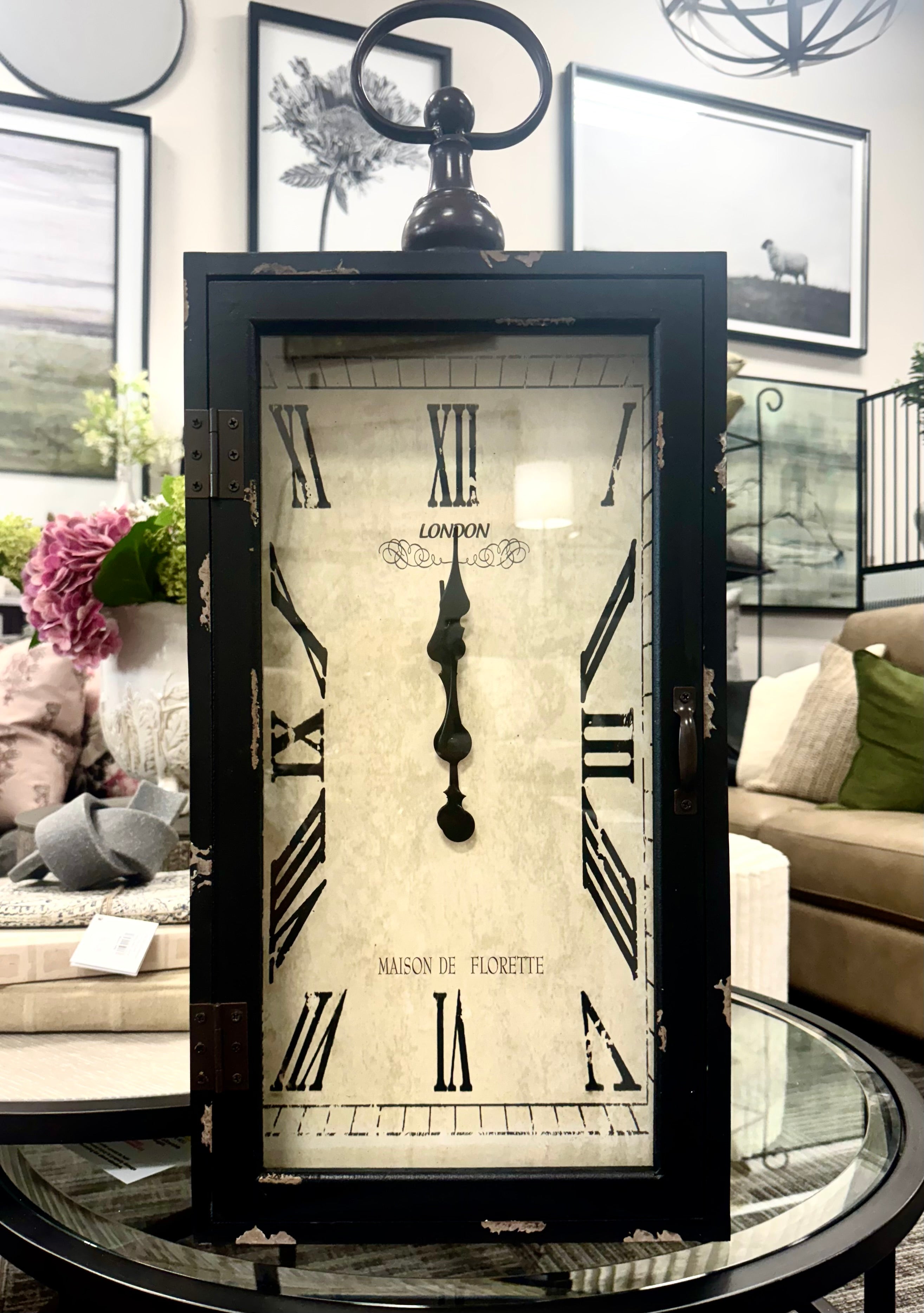 Black & White Wood Wall Clock - 2 Styles