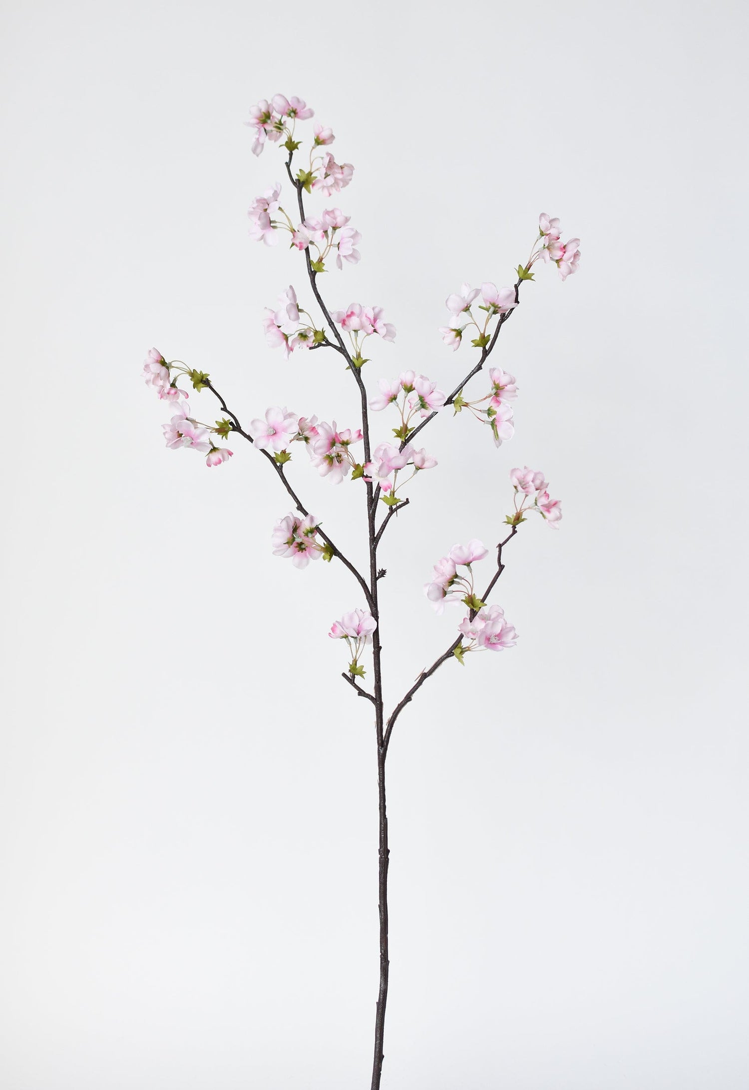 36" Faux Quince Blossom Pink Stem Flowering Branch