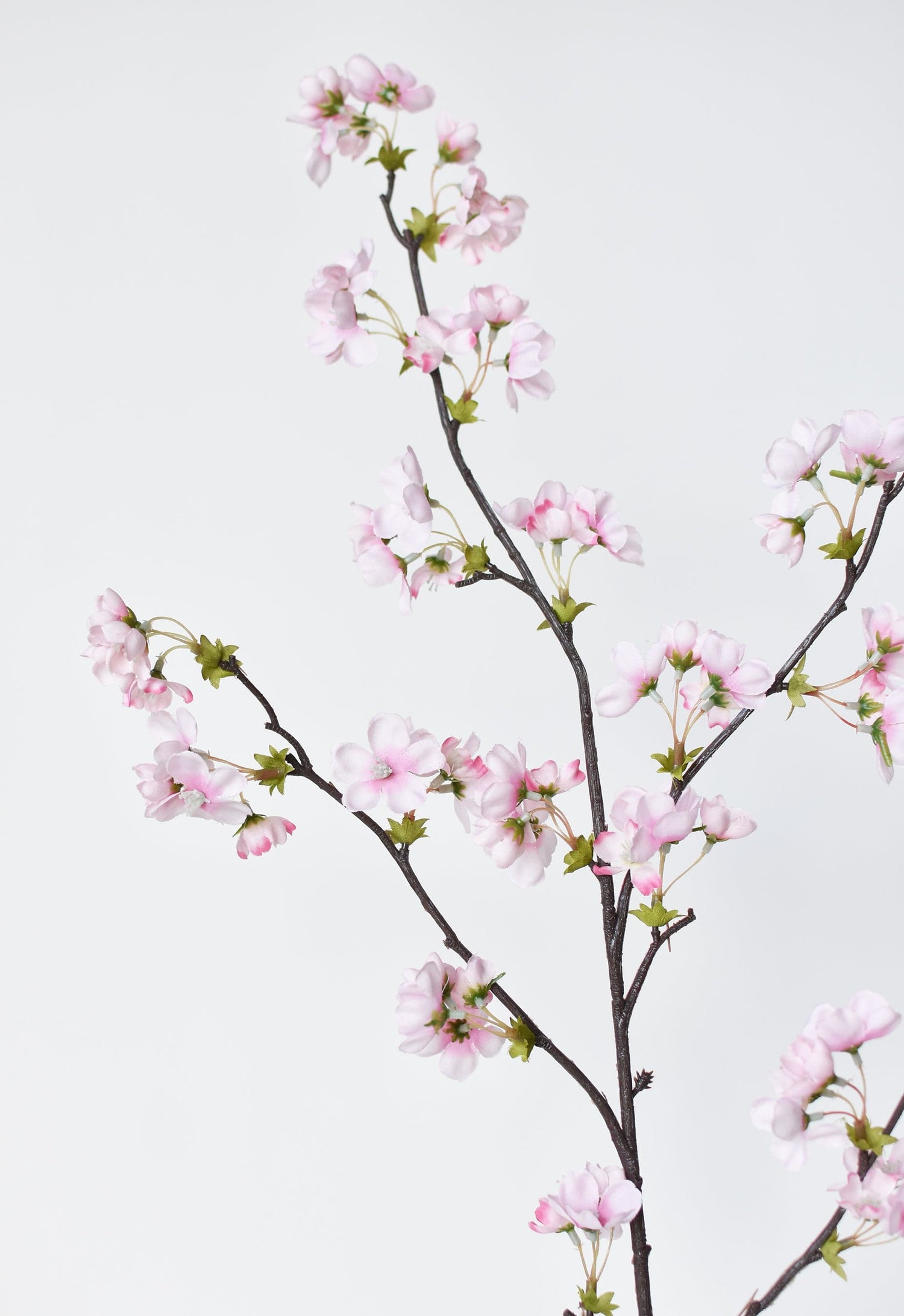 36" Faux Quince Blossom Pink Stem Flowering Branch
