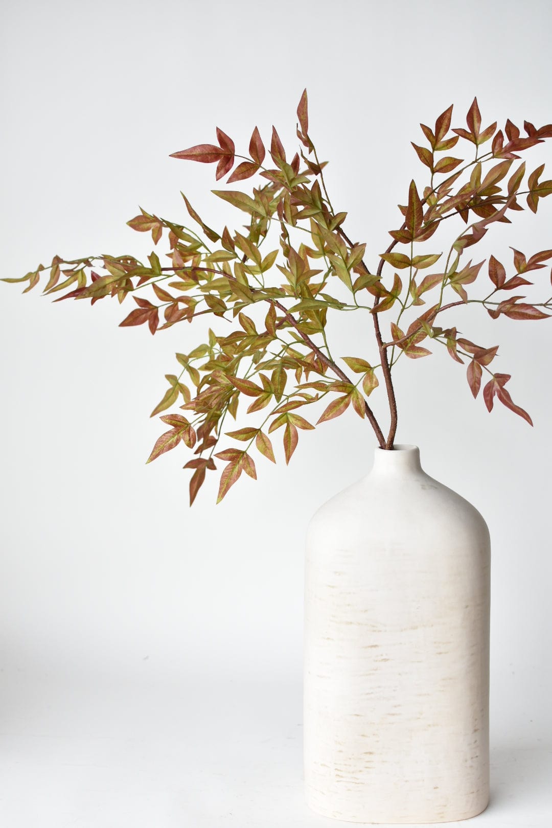 40" Faux Nandina Fall Foliage - Green/Burgundy