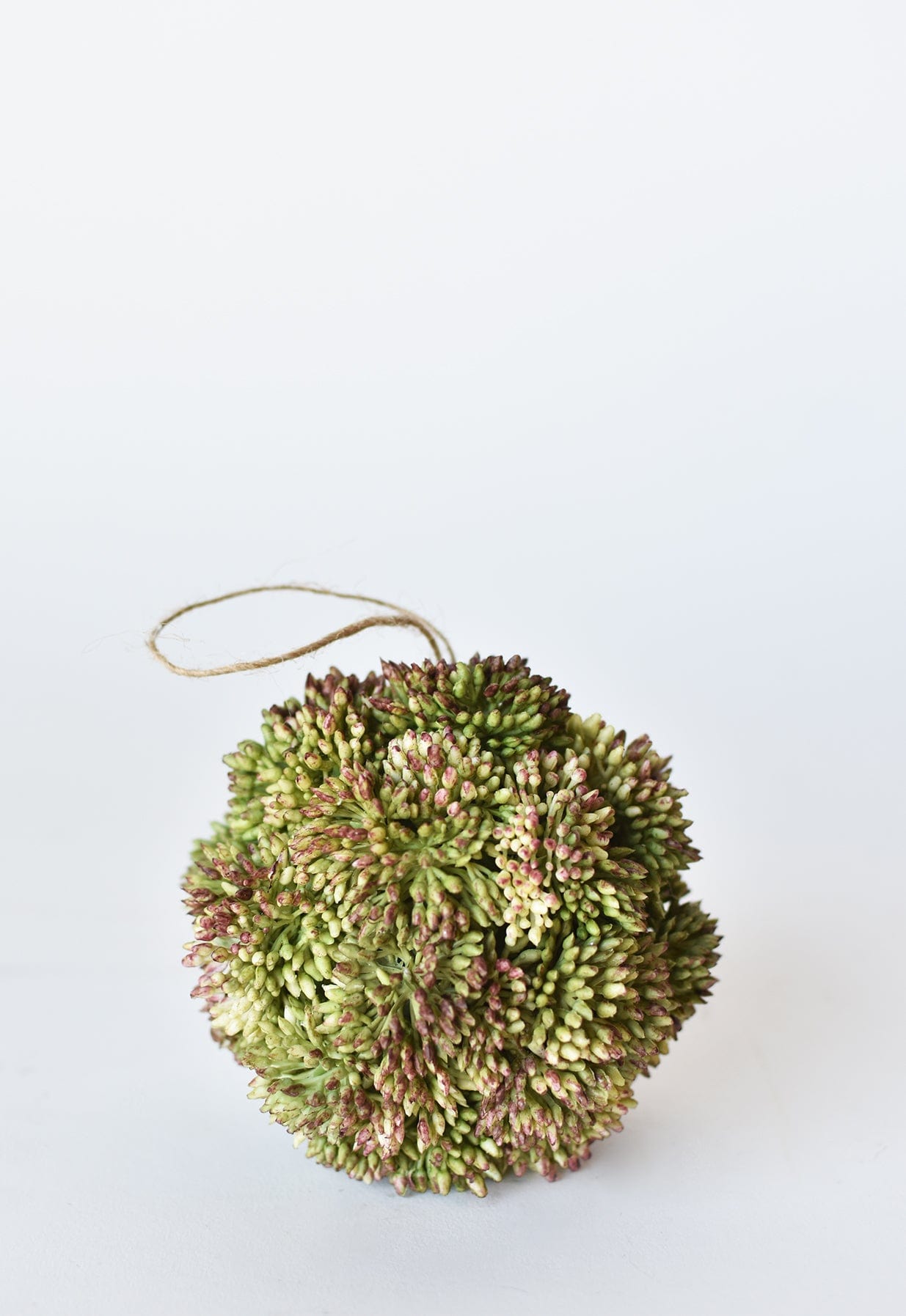 4" Faux Green Sedum Ball