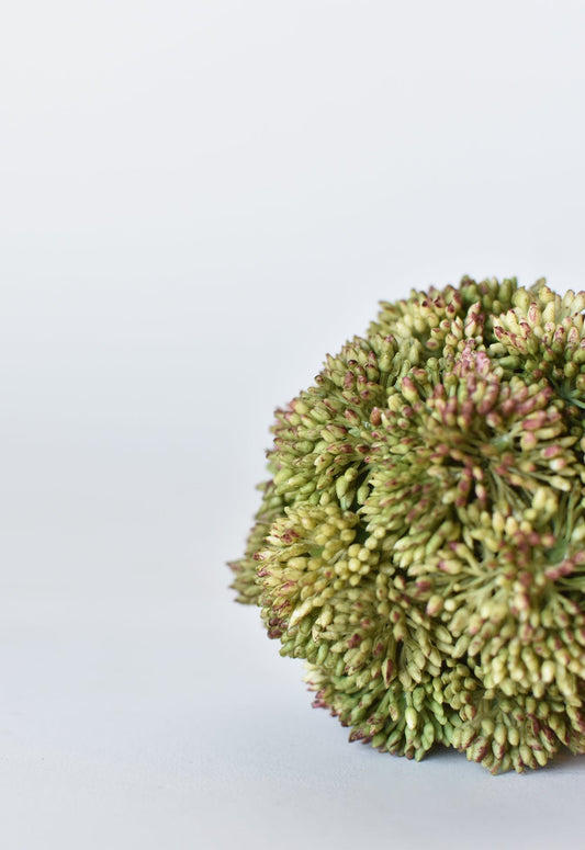 4" Faux Green Sedum Ball