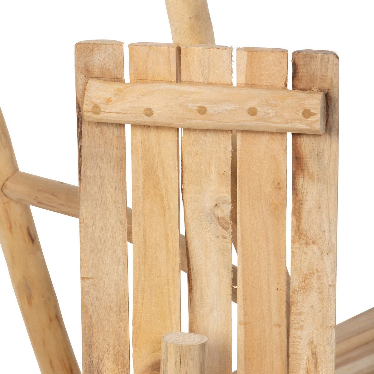 Natural Ladder Display Shelf | Teak Wood Display Unit