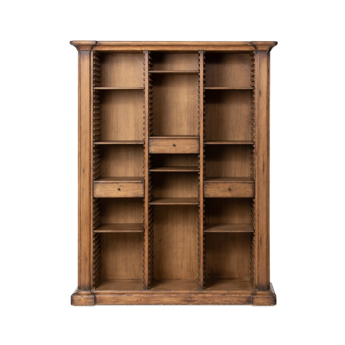 Bradley Adjustable Shelf Wooden Bookcase | Golden Brown Storage