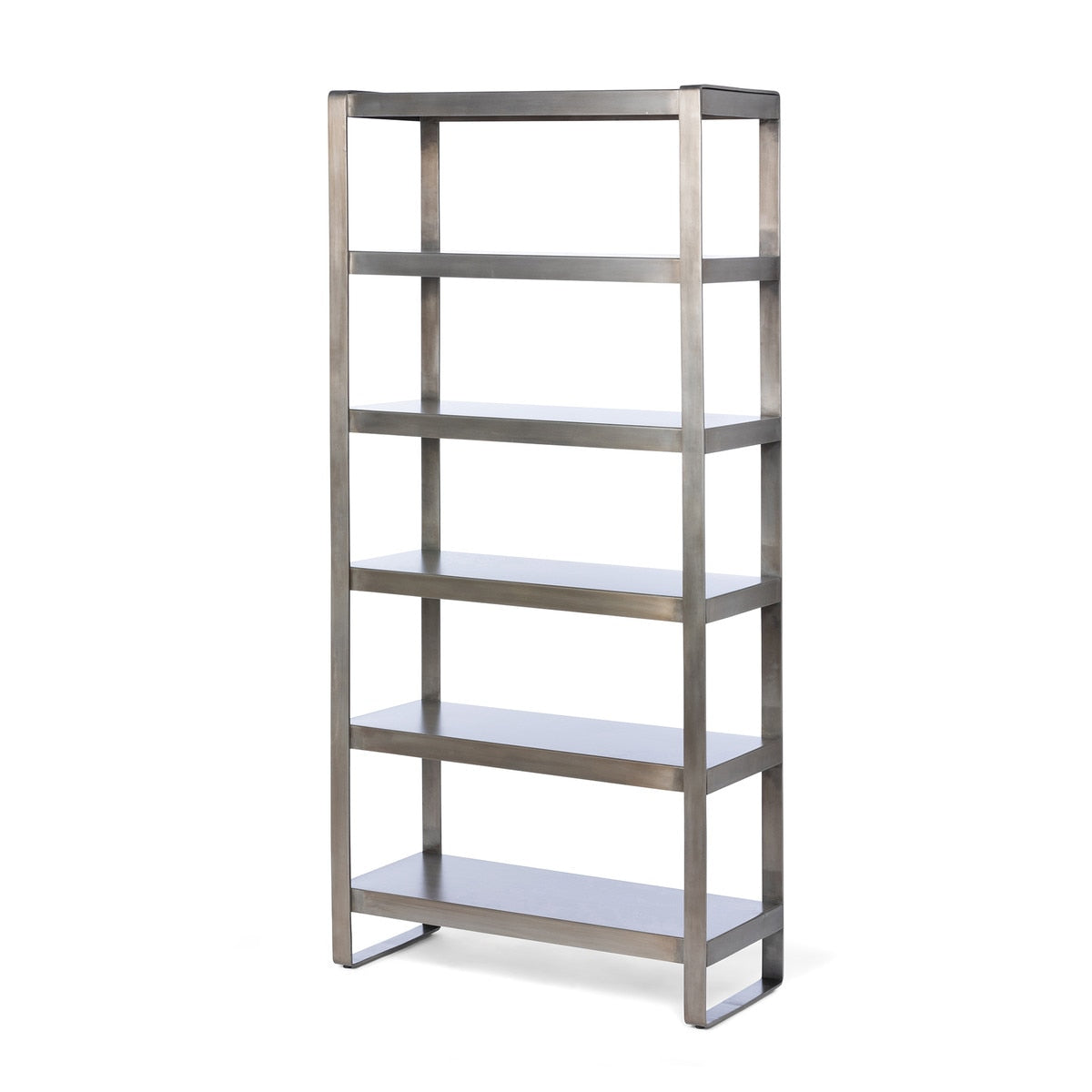 Osborne Iron Book Shelf | Brushed Gunmetal Industrial Storage