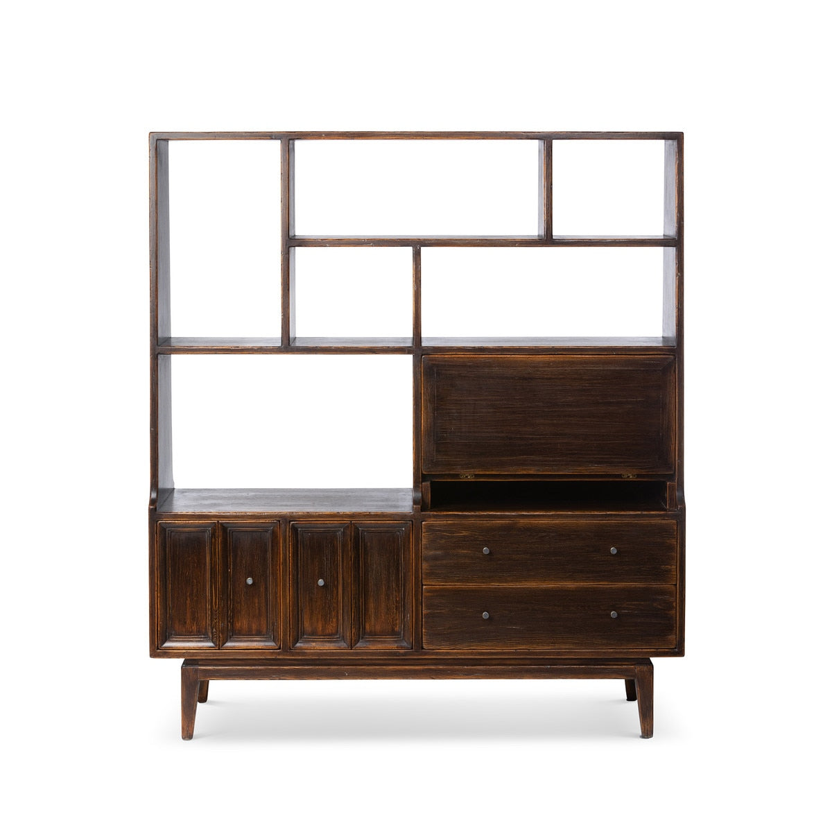 Campbell Étagère Cabinet | Brown Rustic Storage & Display