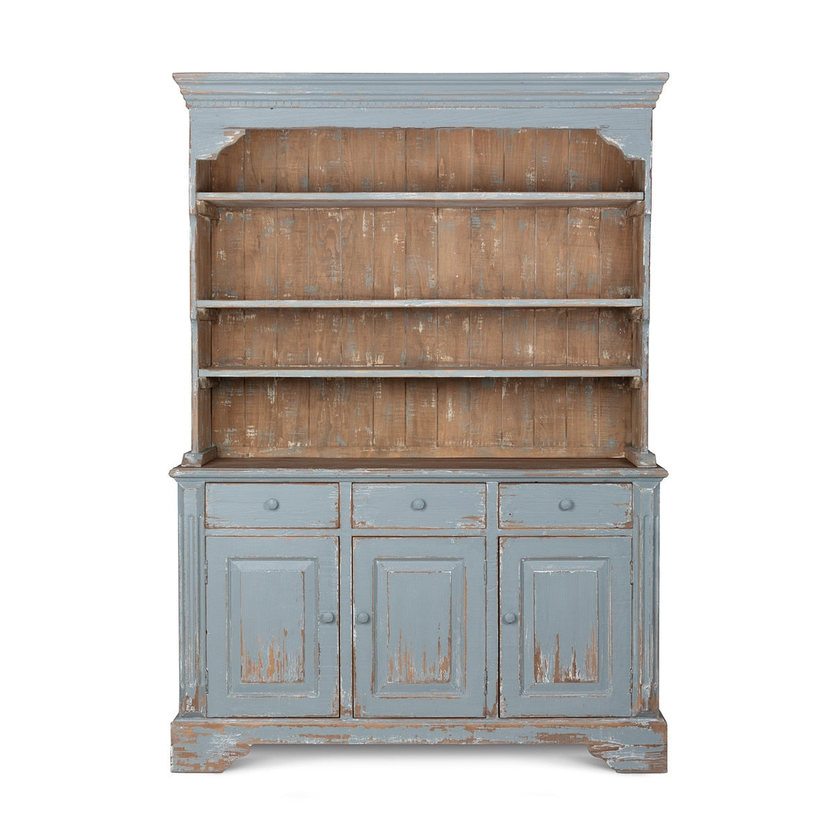 Painted Display Hutch | Antique Grey Storage & Display