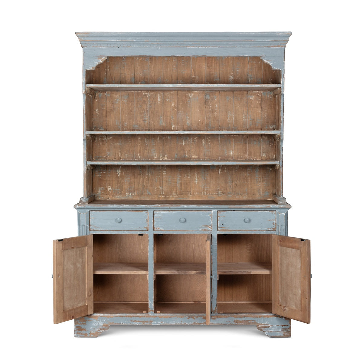 Painted Display Hutch | Antique Grey Storage & Display
