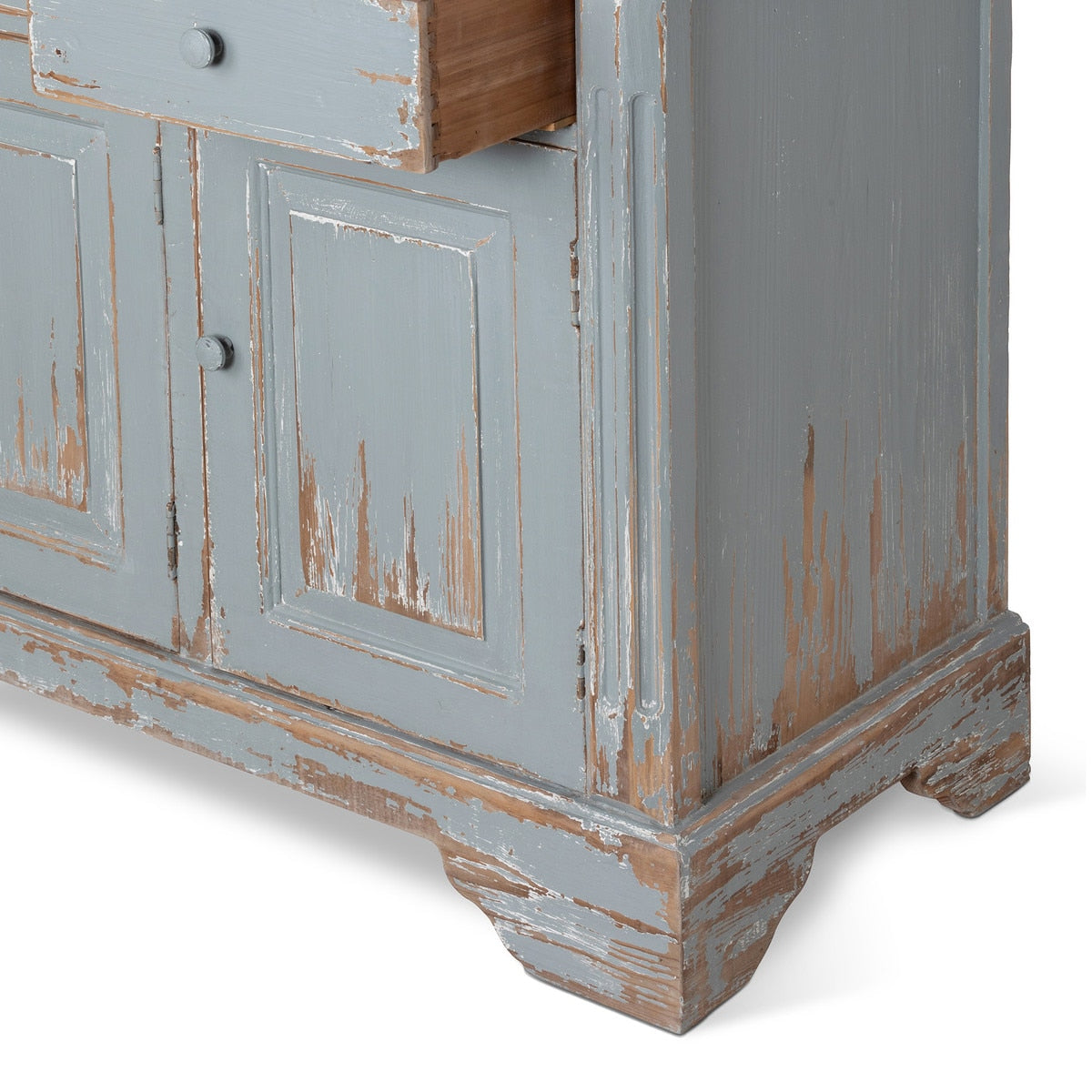 Painted Display Hutch | Antique Grey Storage & Display