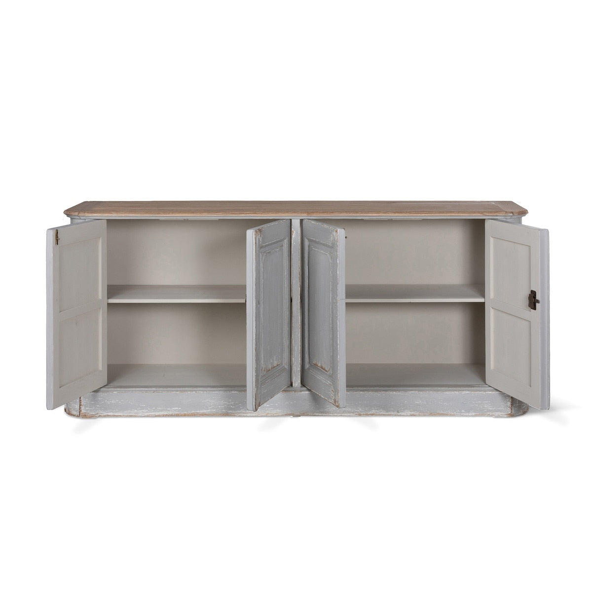 Painted French Sideboard | Distressed Pale Blue-Gray Storage
