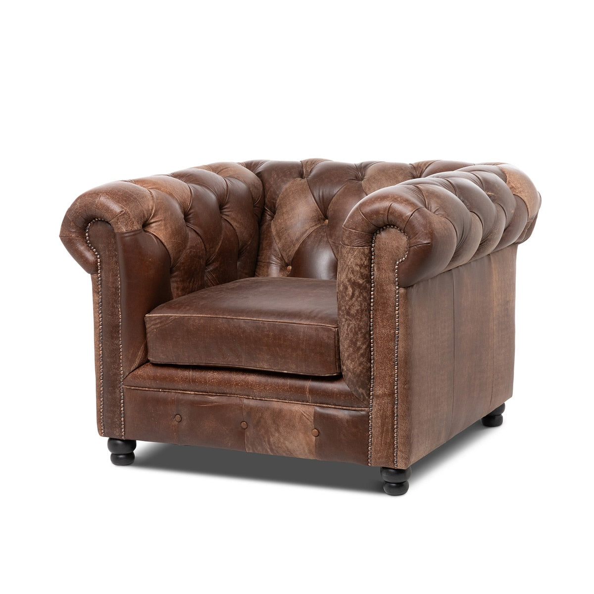 Barrington Tufted Leather Chair | Classic Tufted Leather Seating