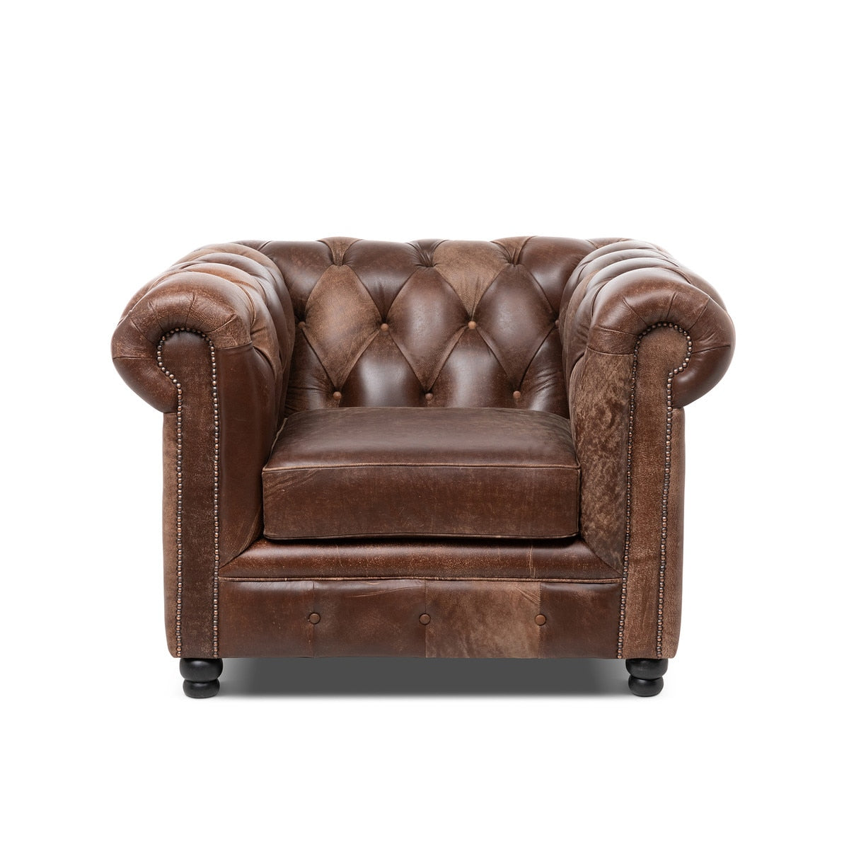 Barrington Tufted Leather Chair | Classic Tufted Leather Seating