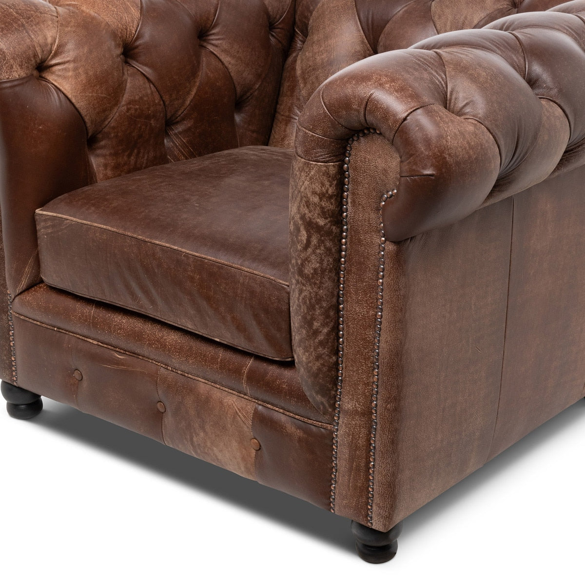 Barrington Tufted Leather Chair | Classic Tufted Leather Seating