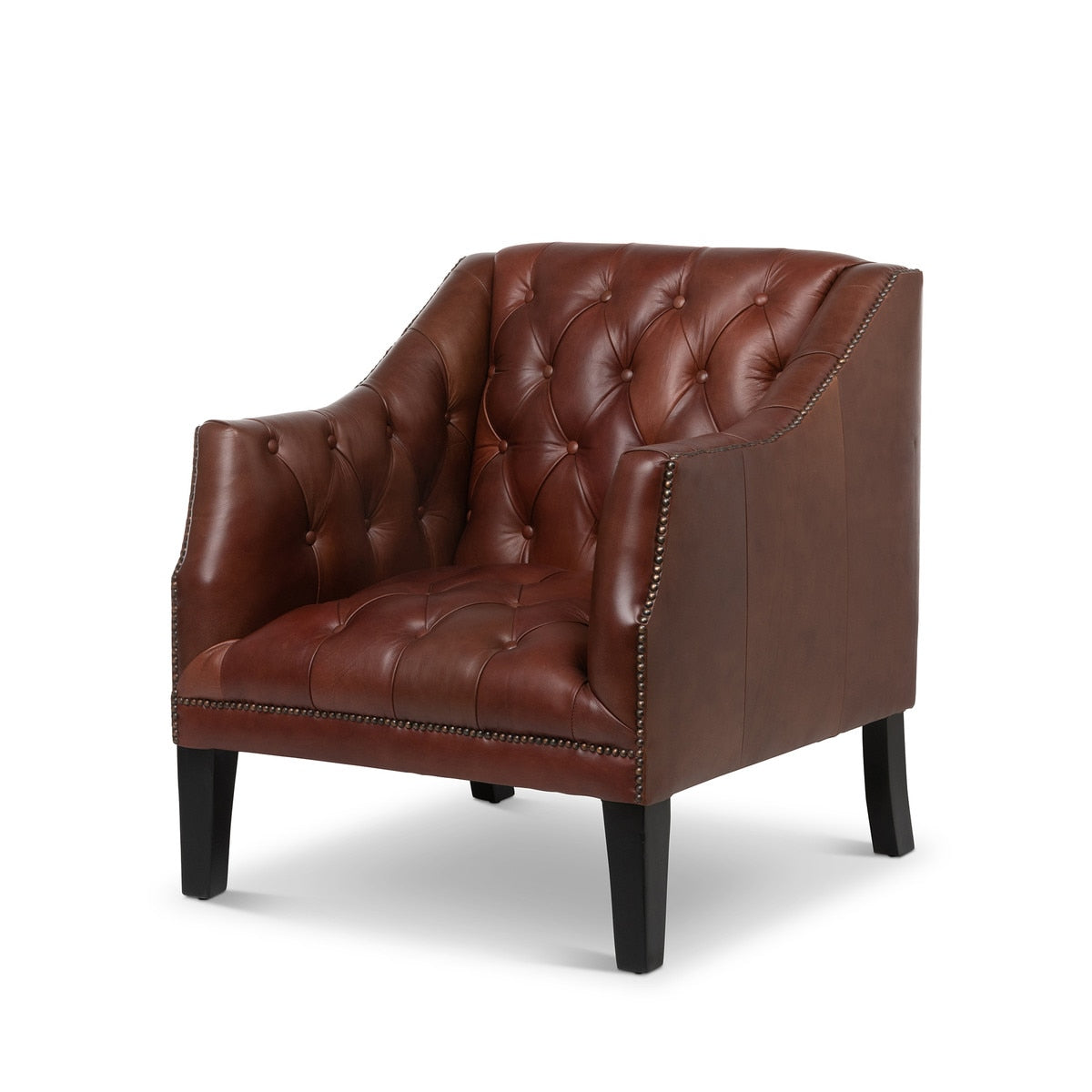 Mahogany Leather Library Chair | Luxurious Classic Seating