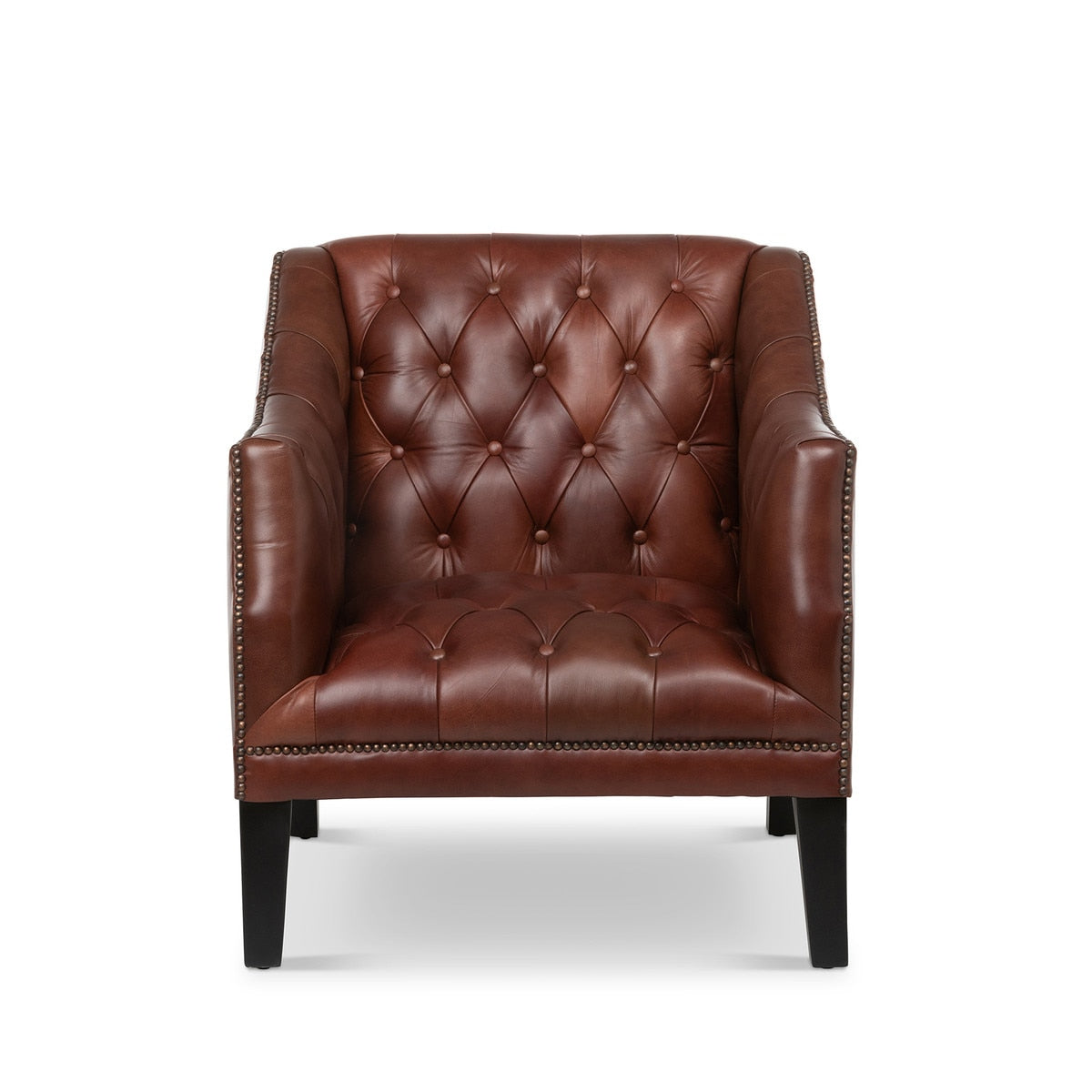 Mahogany Leather Library Chair | Luxurious Classic Seating